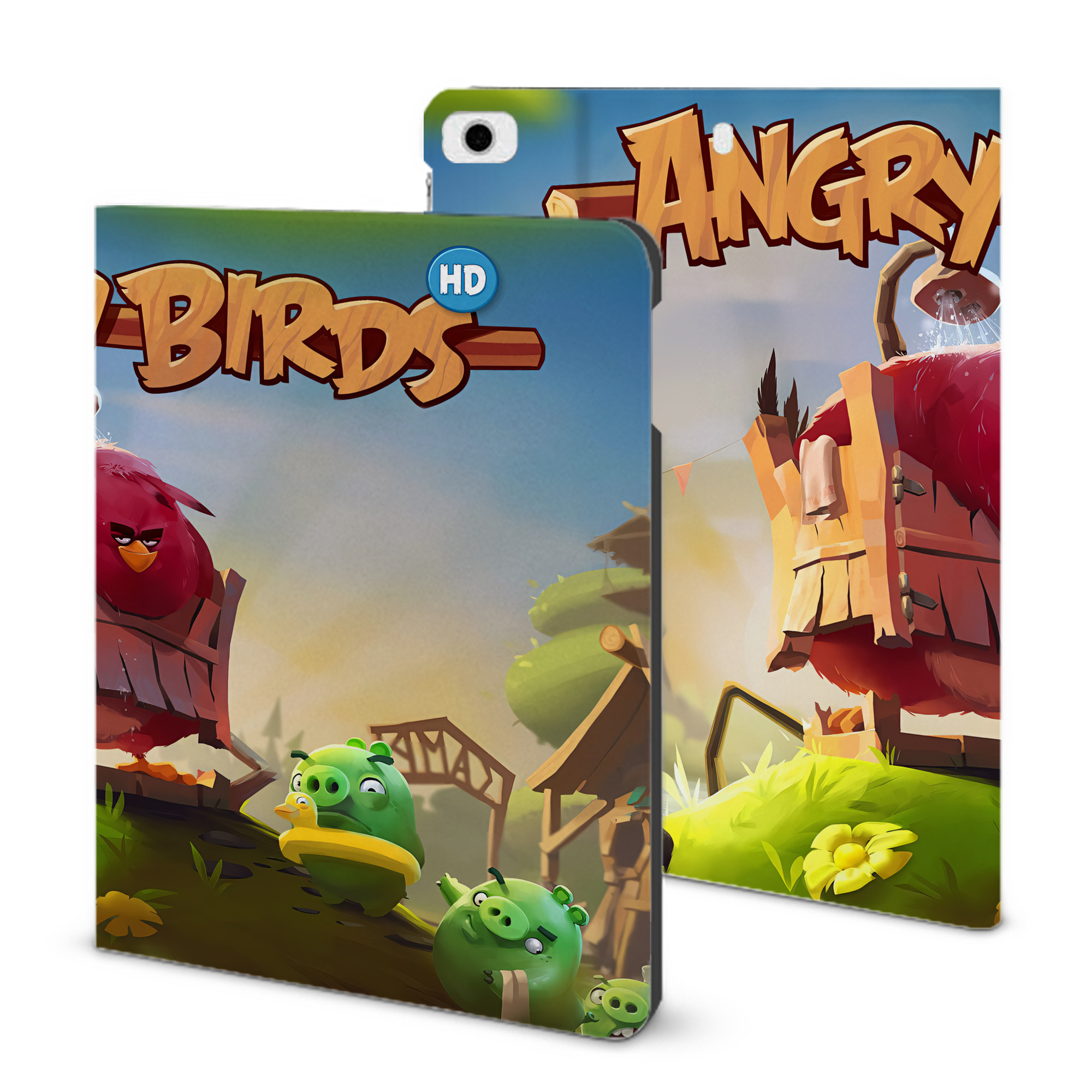 （画像用） Angry Birds アングリーバード IPad ケース ブック型 PUレザー TPU 耐衝撃 軽量 薄型 ペン収納なし 全面保護 IPad 各モデル対応